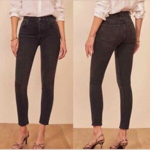 EUC Reformation Smart Ass Jeans Size 27 Wash Faded Black